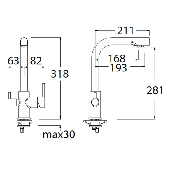 Μπαταρία νεροχύτη Filter Tap
